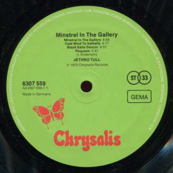 LP Jethro Tull: Minstrel In The Gallery