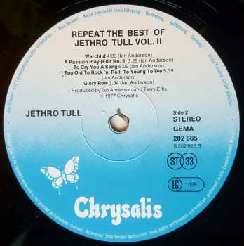 LP Jethro Tull: Repeat - The Best Of Jethro Tull - Vol. II