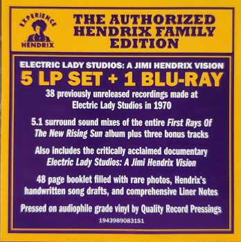 5LP/Set di cofanetti/Blu-ray Jimi Hendrix: Electric Lady Studios: A Jimi Hendrix Vision