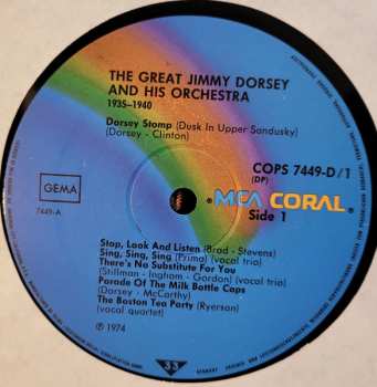 2LP Jimmy Dorsey And His Orchestra: The Great Jimmy Dorsey And His Orchestra 1935 - 1940