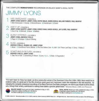 5CD/Set di cofanetti Jimmy Lyons: The Complete Remastered Recordings On Black Saint & Soul Note
