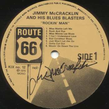 LP Jimmy McCracklin And His Blues Blasters: Rockin' Man