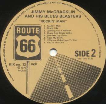 LP Jimmy McCracklin And His Blues Blasters: Rockin' Man
