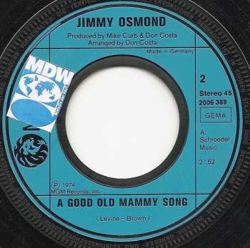 SP Jimmy Osmond: I'm Gonna Knock On Your Door / Give Me A Good Ole Mammy Song