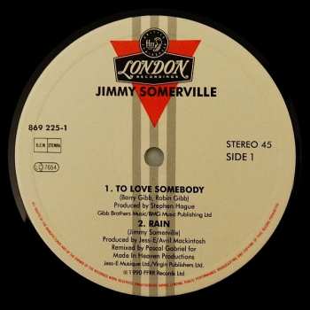 LP Jimmy Somerville: To Love Somebody