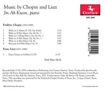 CD Jin Ah Kwon: Music By Chopin And Liszt