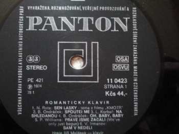 LP Jiří Malásek: Romantický Klavír Jiřího Maláska (Romantic Piano Of Jiří Malásek)