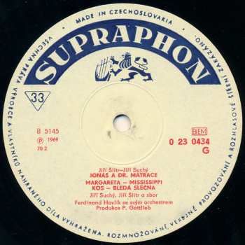 LP Jiří Suchý & Jiří Šlitr: Jonáš A Doktor Matrace(71/1)