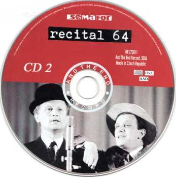 2CD Jiří Suchý & Jiří Šlitr: Semafor Recital 64