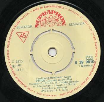 SP Jiří Suchý: Kytice Aneb Pocta Karlu Jaromíru Erbenovi, Pojednaná Způsobem Dobře Zavedeným V Pražském Divadle Semafor