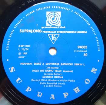 2LP František Hrubín: Moderní České A Slovenské Básnické Sbírky I. (2x10" + BOOKLET) RYCHLOST 16