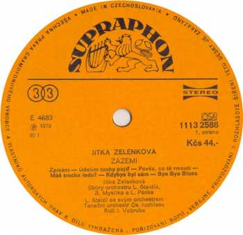 LP Jitka Zelenková: Zázemí