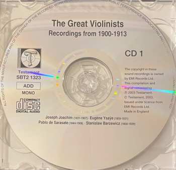 2CD Pablo De Sarasate: The Great Violinists: Recordings From 1900 - 1913