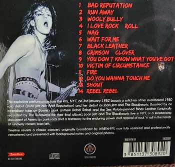 CD Joan Jett & The Blackhearts: Live New York '82