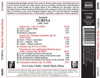 CD Joaquin Turina: Music For Violin And Piano