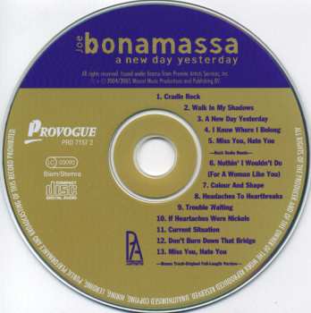 CD Joe Bonamassa: A New Day Yesterday