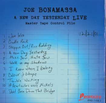 CD Joe Bonamassa: A New Day Yesterday Live