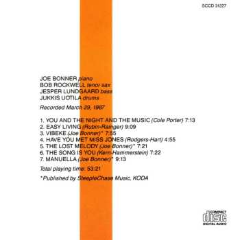 CD Joe Bonner Quartet: The Lost Melody