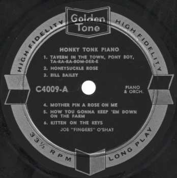 LP Joe O'Shay: Honky Tonk Piano
