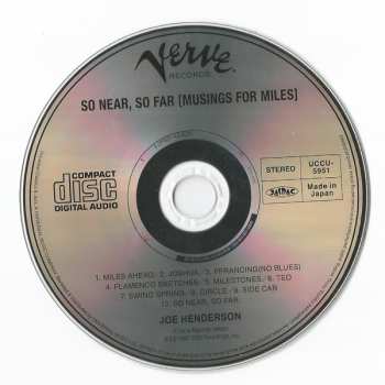 CD Joe Henderson: So Near, So Far (Musings For Miles)