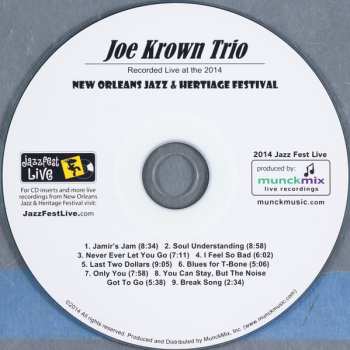 CD Joe Krown Trio: Live At 2014 New Orleans Jazz & Heritage Festival