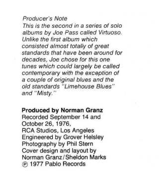 CD Joe Pass: Virtuoso #2