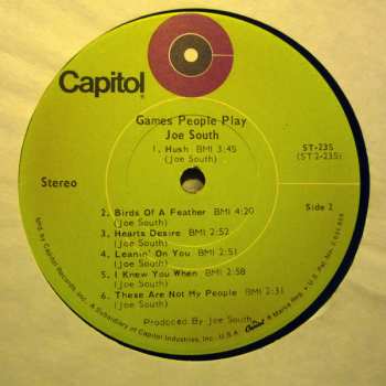 2LP Joe South: Games People Play