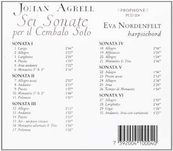 CD Johan Agrell: Sei Sonate Per Il Cembalo Solo