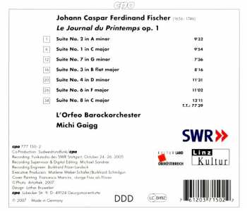 CD L'Orfeo Barockorchester: Le Journal Du Printemps
