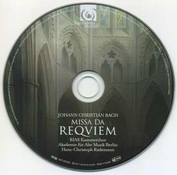 CD Johann Christian Bach: Missa Da Requiem