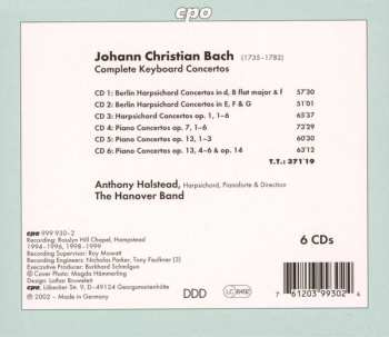 6CD/Set di cofanetti Johann Christian Bach: Complete Keyboard Concertos
