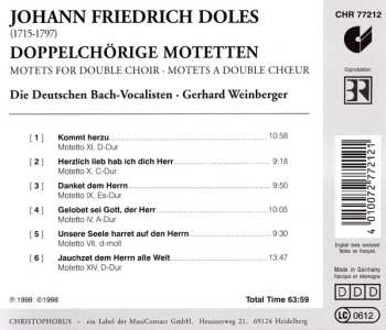 CD Gerhard Weinberger: Motets For Double Choir (Doppelchorige Motetten)
