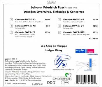 CD Johann Friedrich Fasch: Dresden Sinfonias & Concertos