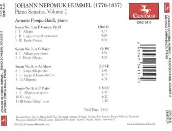 CD Johann Nepomuk Hummel: Piano Sonatas, Volume 2