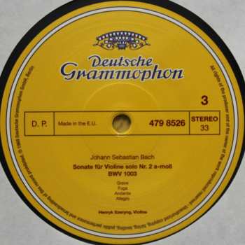 3LP/Set di cofanetti Johann Sebastian Bach: 6 Sonaten Und Partiten Für Violine Solo BWV 1001-1006 LTD | NUM