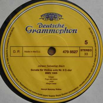 3LP/Set di cofanetti Johann Sebastian Bach: 6 Sonaten Und Partiten Für Violine Solo BWV 1001-1006 LTD | NUM