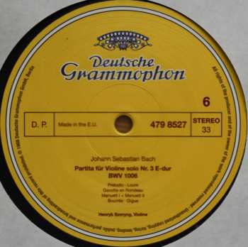3LP/Set di cofanetti Johann Sebastian Bach: 6 Sonaten Und Partiten Für Violine Solo BWV 1001-1006 LTD | NUM