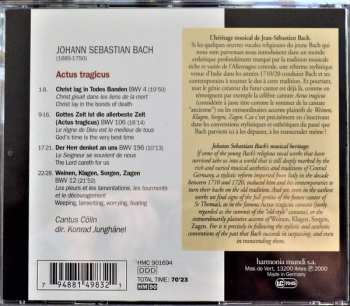 CD Johann Sebastian Bach: "Actus Tragicus" Cantates / Kantaten BWV 4, 12, 106 & 196