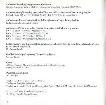 CD Johann Sebastian Bach: Cantatas BWV 71-74