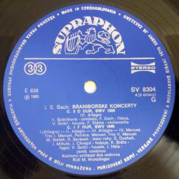 2LP/Set di cofanetti Johann Sebastian Bach: Braniborské Koncerty