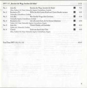 CD Johann Sebastian Bach: Cantatas BWV 130 - 132