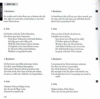 CD Johann Sebastian Bach: Cantatas BWV 182-184