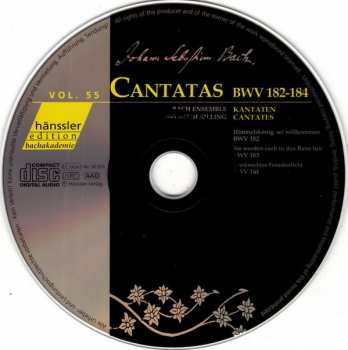 CD Johann Sebastian Bach: Cantatas BWV 182-184