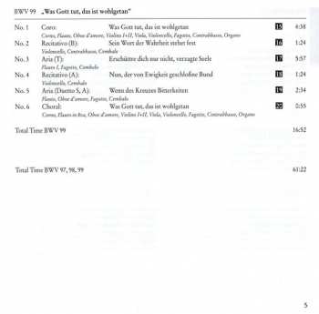 CD Johann Sebastian Bach: Cantatas BWV 97-99