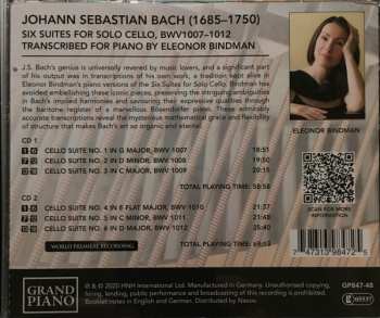 2CD Johann Sebastian Bach: Cello Suites For Solo Piano