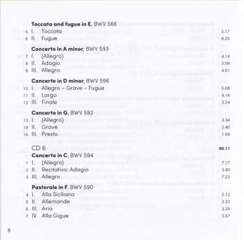15CD/Set di cofanetti Johann Sebastian Bach: Complete Works For Organ