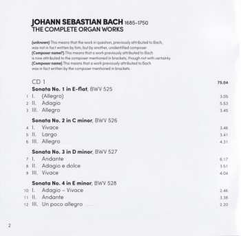 15CD/Set di cofanetti Johann Sebastian Bach: Complete Works For Organ