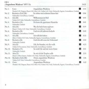 2CD Johann Sebastian Bach: Congratulatory And Hommage Cantatas (BWV 30a, 36c, 36b, 134a, 173a)