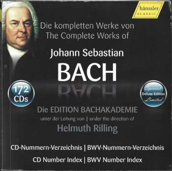 172CD/Set di cofanetti Johann Sebastian Bach: Die Kompletten Werke Von Johann Sebastian Bach (Edition Bachakademie)