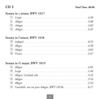 2CD Johann Sebastian Bach: Six Sonatas For Violin And Harpsichord BWV 1014-1019